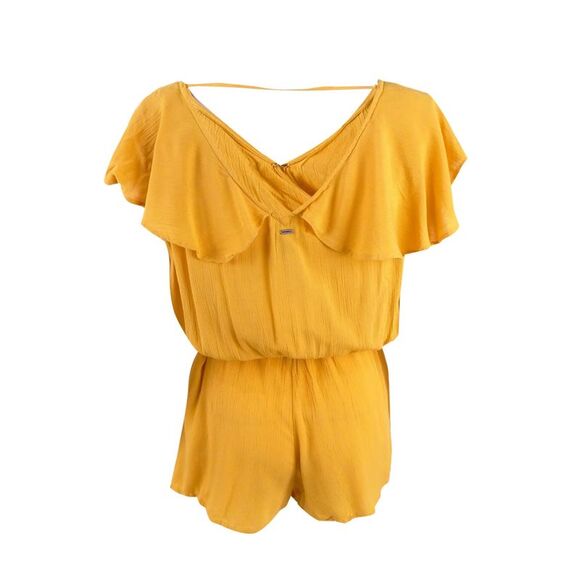 O'Neill Women's Ruffled Romper Swim Cover-Up - Sunshine - Picture 2 of 2